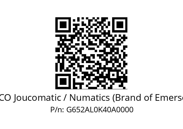   ASCO Joucomatic / Numatics (Brand of Emerson) G652AL0K40A0000