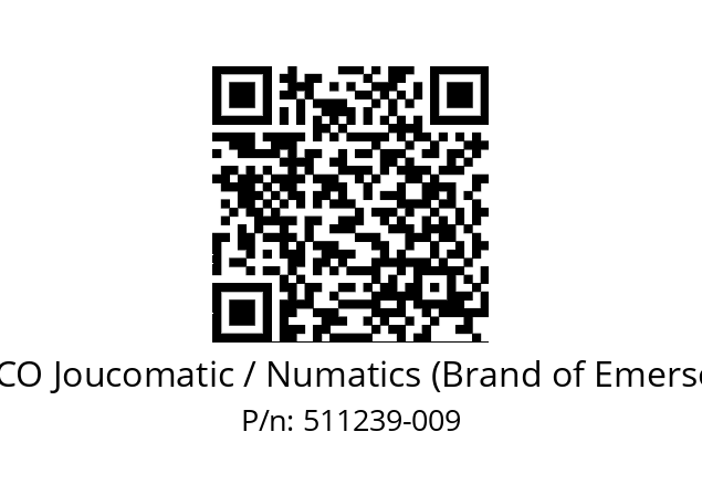   ASCO Joucomatic / Numatics (Brand of Emerson) 511239-009