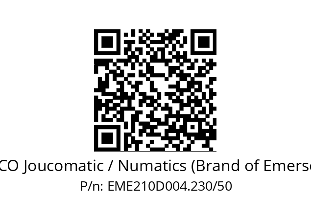   ASCO Joucomatic / Numatics (Brand of Emerson) EME210D004.230/50