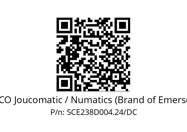   ASCO Joucomatic / Numatics (Brand of Emerson) SCE238D004.24/DC