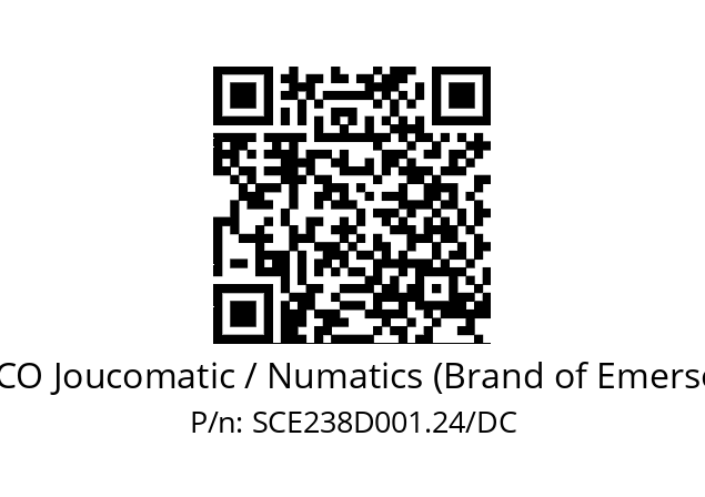   ASCO Joucomatic / Numatics (Brand of Emerson) SCE238D001.24/DC