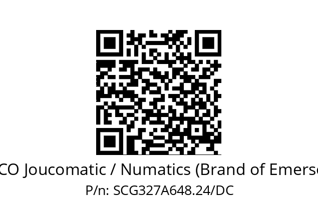   ASCO Joucomatic / Numatics (Brand of Emerson) SCG327A648.24/DC