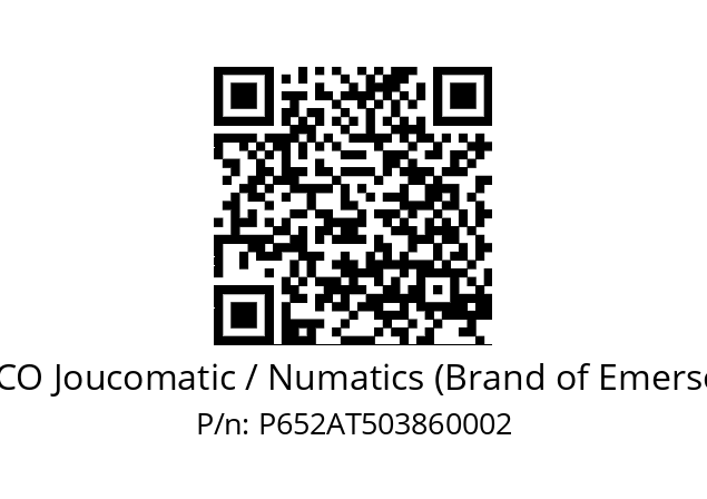   ASCO Joucomatic / Numatics (Brand of Emerson) P652AT503860002