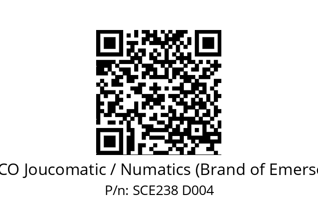   ASCO Joucomatic / Numatics (Brand of Emerson) SCE238 D004