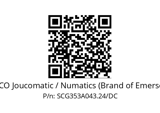   ASCO Joucomatic / Numatics (Brand of Emerson) SCG353A043.24/DC