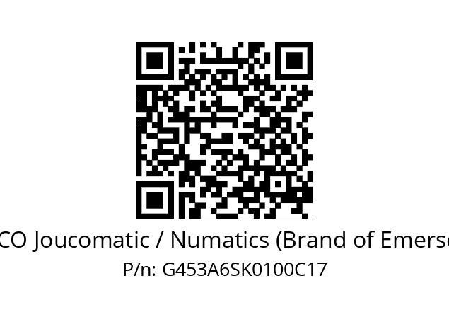   ASCO Joucomatic / Numatics (Brand of Emerson) G453A6SK0100C17