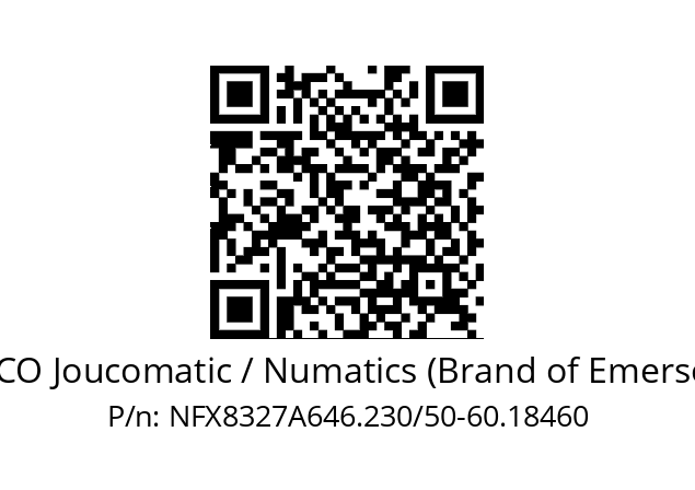   ASCO Joucomatic / Numatics (Brand of Emerson) NFX8327A646.230/50-60.18460