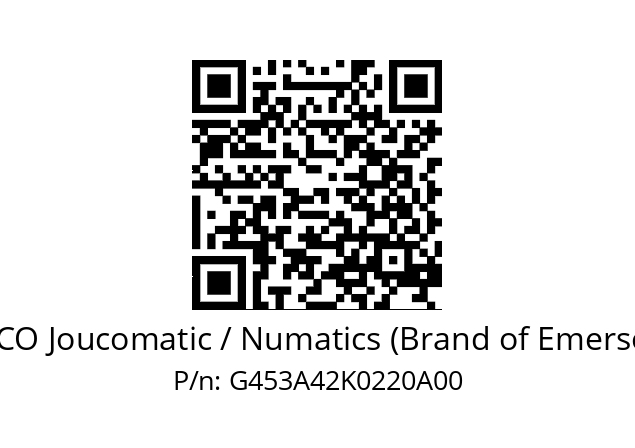   ASCO Joucomatic / Numatics (Brand of Emerson) G453A42K0220A00