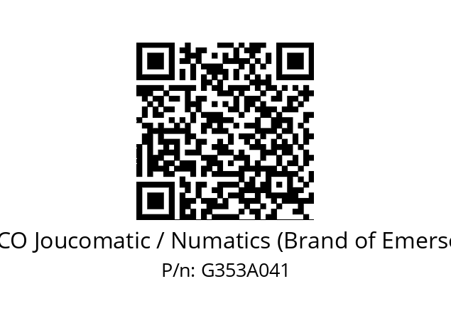   ASCO Joucomatic / Numatics (Brand of Emerson) G353A041