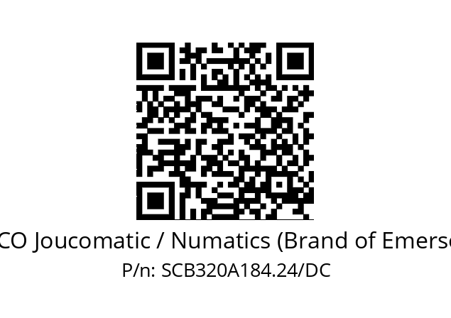   ASCO Joucomatic / Numatics (Brand of Emerson) SCB320A184.24/DC