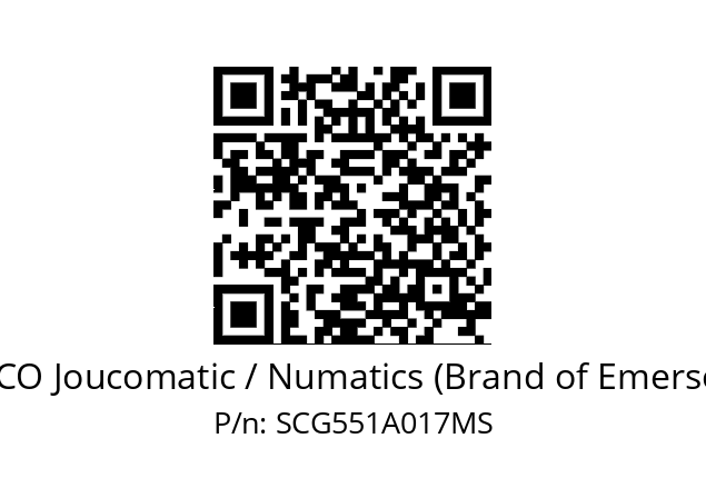   ASCO Joucomatic / Numatics (Brand of Emerson) SCG551A017MS