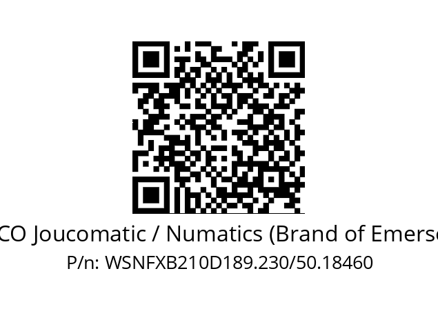   ASCO Joucomatic / Numatics (Brand of Emerson) WSNFXB210D189.230/50.18460