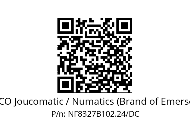   ASCO Joucomatic / Numatics (Brand of Emerson) NF8327B102.24/DC