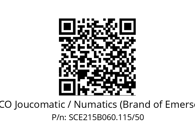   ASCO Joucomatic / Numatics (Brand of Emerson) SCE215B060.115/50