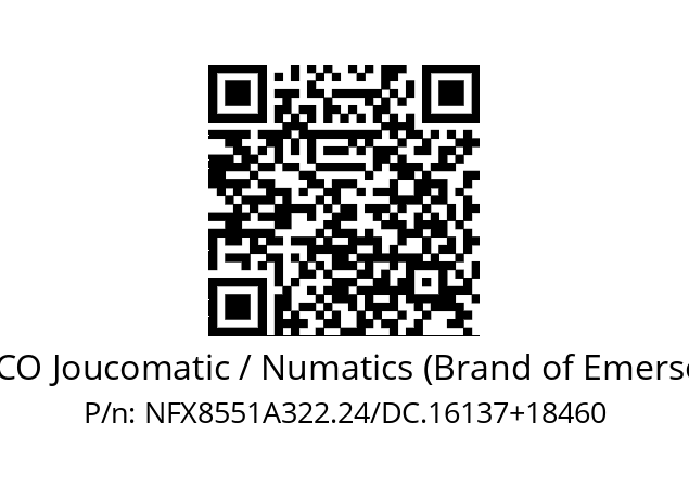   ASCO Joucomatic / Numatics (Brand of Emerson) NFX8551A322.24/DC.16137+18460