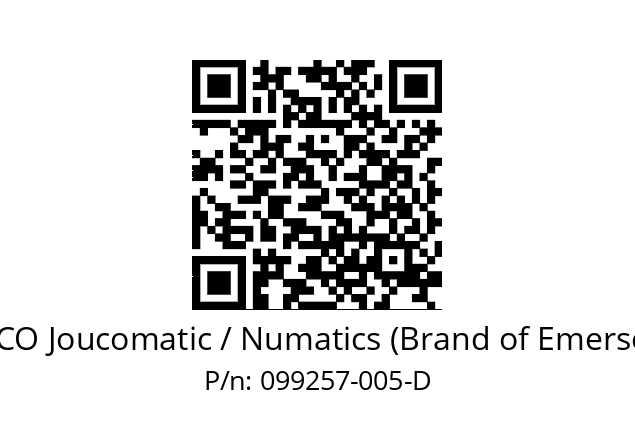   ASCO Joucomatic / Numatics (Brand of Emerson) 099257-005-D