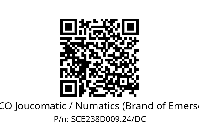   ASCO Joucomatic / Numatics (Brand of Emerson) SCE238D009.24/DC