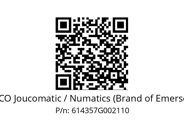   ASCO Joucomatic / Numatics (Brand of Emerson) 614357G002110