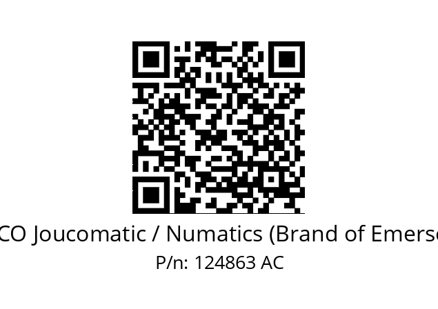   ASCO Joucomatic / Numatics (Brand of Emerson) 124863 AC