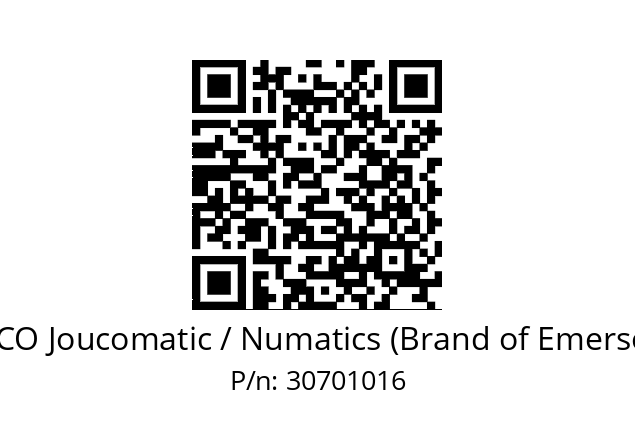   ASCO Joucomatic / Numatics (Brand of Emerson) 30701016