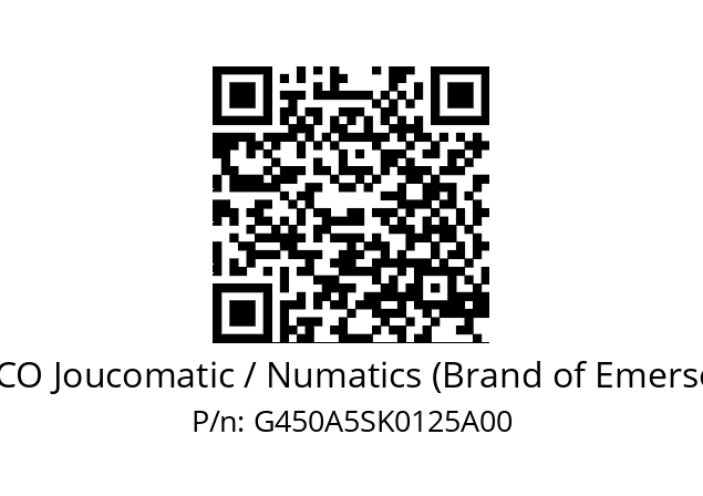   ASCO Joucomatic / Numatics (Brand of Emerson) G450A5SK0125A00