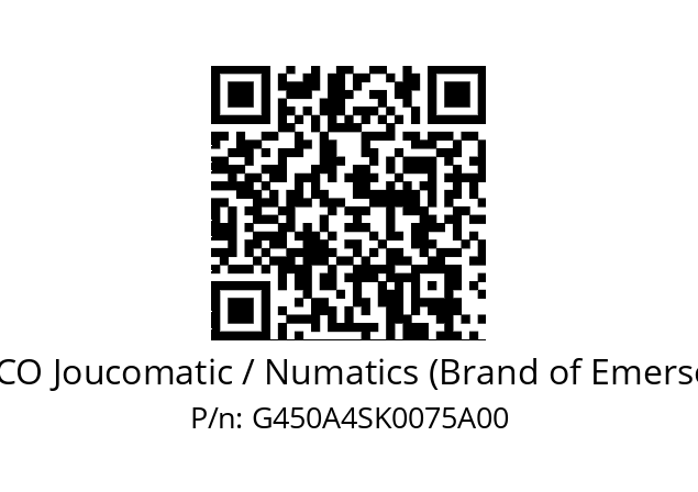   ASCO Joucomatic / Numatics (Brand of Emerson) G450A4SK0075A00