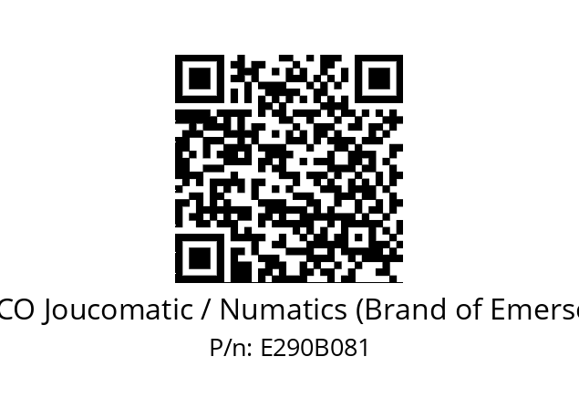   ASCO Joucomatic / Numatics (Brand of Emerson) Е290В081