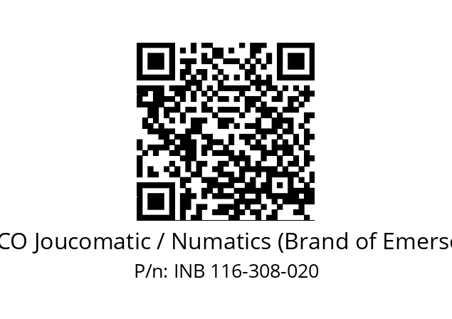   ASCO Joucomatic / Numatics (Brand of Emerson) INB 116-308-020