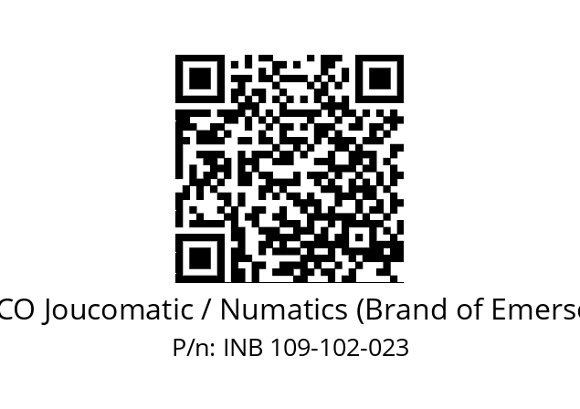   ASCO Joucomatic / Numatics (Brand of Emerson) INB 109-102-023