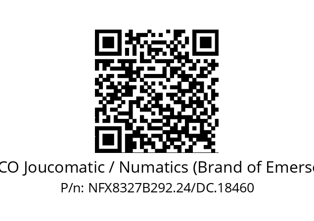   ASCO Joucomatic / Numatics (Brand of Emerson) NFX8327B292.24/DC.18460