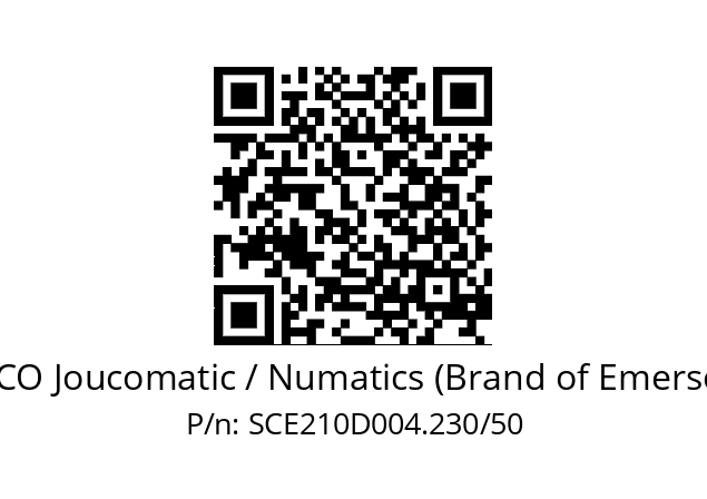   ASCO Joucomatic / Numatics (Brand of Emerson) SCE210D004.230/50