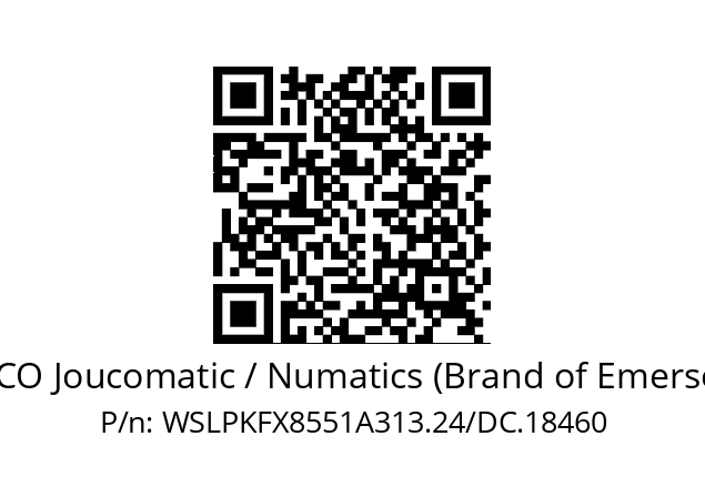   ASCO Joucomatic / Numatics (Brand of Emerson) WSLPKFX8551A313.24/DC.18460