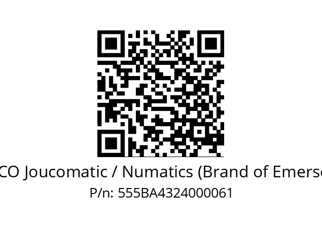   ASCO Joucomatic / Numatics (Brand of Emerson) 555BA4324000061