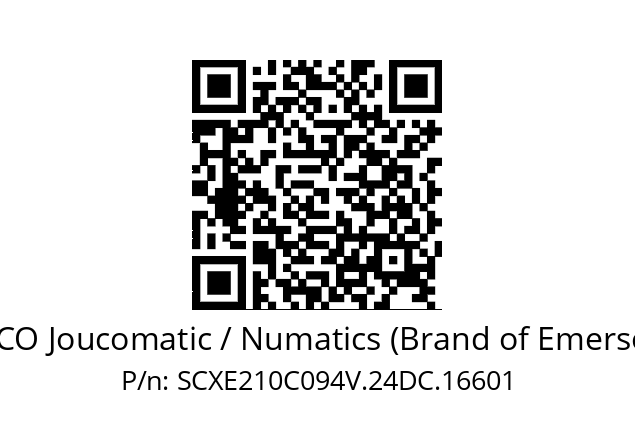   ASCO Joucomatic / Numatics (Brand of Emerson) SCXE210C094V.24DC.16601