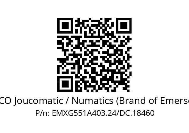   ASCO Joucomatic / Numatics (Brand of Emerson) EMXG551A403.24/DC.18460