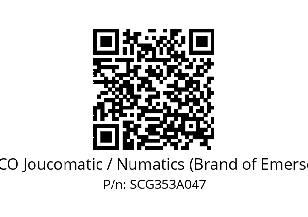   ASCO Joucomatic / Numatics (Brand of Emerson) SCG353A047