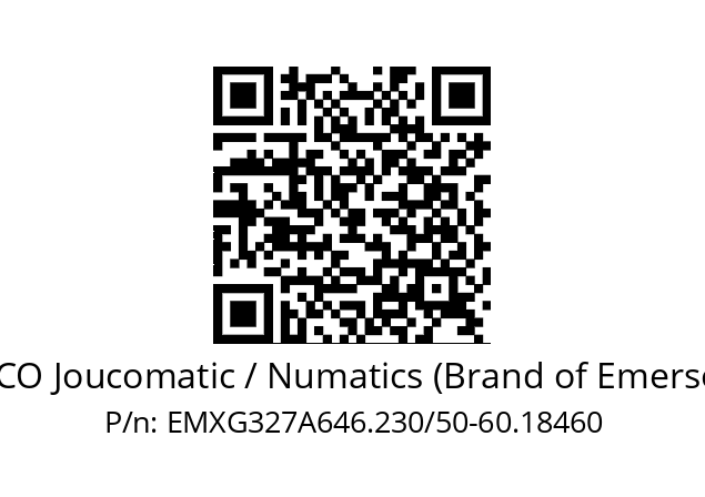   ASCO Joucomatic / Numatics (Brand of Emerson) EMXG327A646.230/50-60.18460