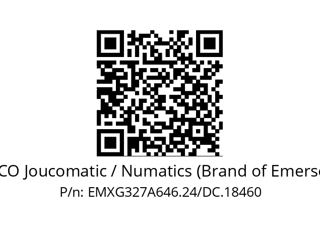   ASCO Joucomatic / Numatics (Brand of Emerson) EMXG327A646.24/DC.18460