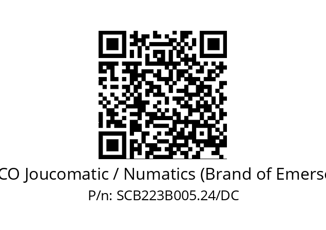   ASCO Joucomatic / Numatics (Brand of Emerson) SCB223B005.24/DC