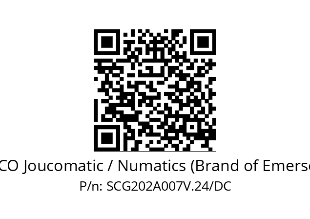   ASCO Joucomatic / Numatics (Brand of Emerson) SCG202A007V.24/DC