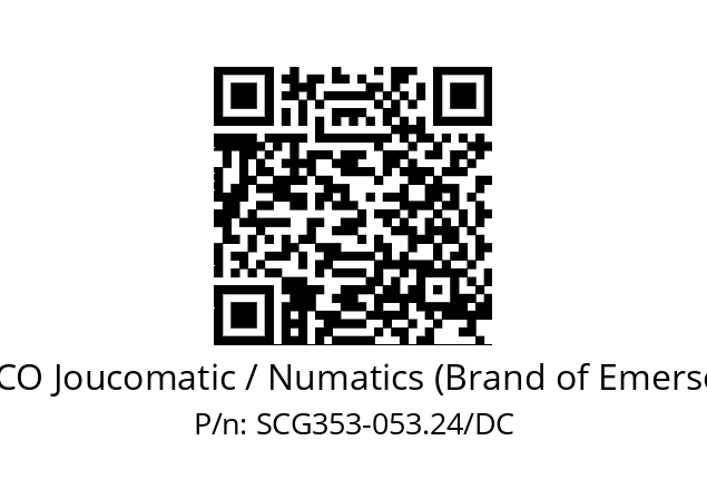   ASCO Joucomatic / Numatics (Brand of Emerson) SCG353-053.24/DC