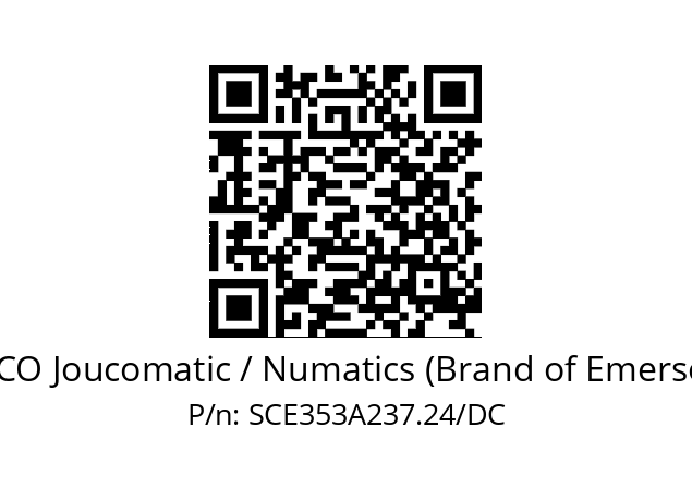   ASCO Joucomatic / Numatics (Brand of Emerson) SCE353A237.24/DC