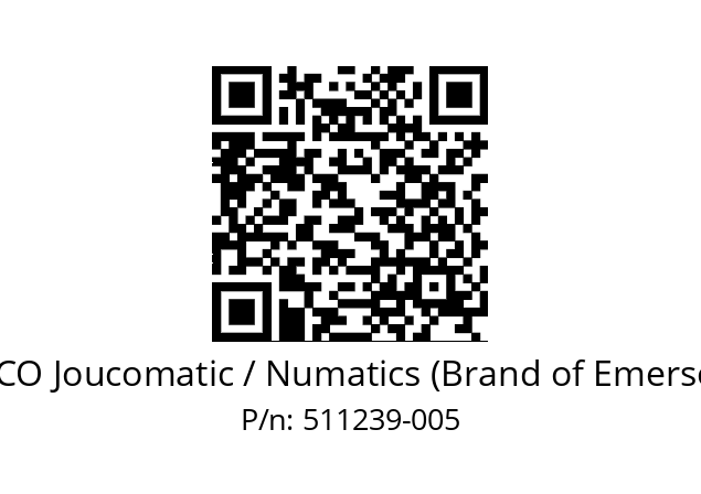   ASCO Joucomatic / Numatics (Brand of Emerson) 511239-005