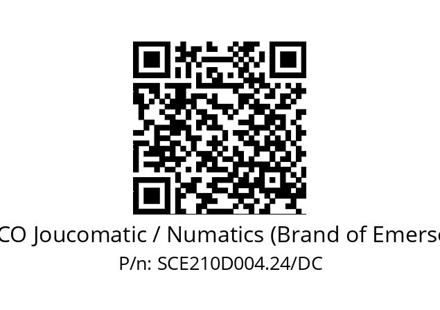   ASCO Joucomatic / Numatics (Brand of Emerson) SCE210D004.24/DC