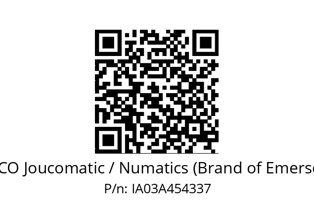   ASCO Joucomatic / Numatics (Brand of Emerson) IA03A454337