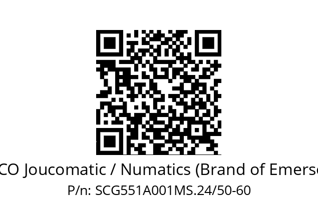   ASCO Joucomatic / Numatics (Brand of Emerson) SCG551A001MS.24/50-60