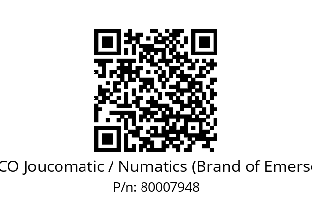   ASCO Joucomatic / Numatics (Brand of Emerson) 80007948