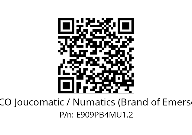   ASCO Joucomatic / Numatics (Brand of Emerson) E909PB4MU1.2