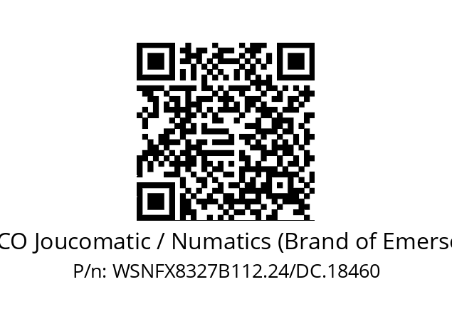   ASCO Joucomatic / Numatics (Brand of Emerson) WSNFX8327B112.24/DC.18460