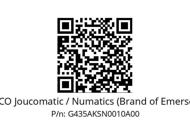   ASCO Joucomatic / Numatics (Brand of Emerson) G435AKSN0010A00